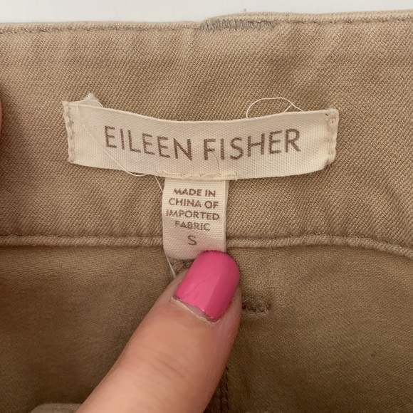 Eileen Fisher S cropped khakis - Picture 2 of 5